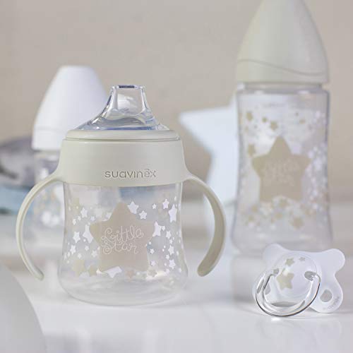 Suavinex, Pack Ahorro Little Star 2 biberones 270ml + 2 biberones 150ml + Chupete -2-4 meses, Blanco