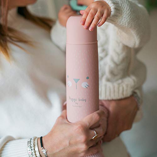 Suavinex - Termo Líquidos Para Bebé. Acero Inoxidable. Cierre Hermético. Bebidas Calientes y Frías, 500ML Color Rosa