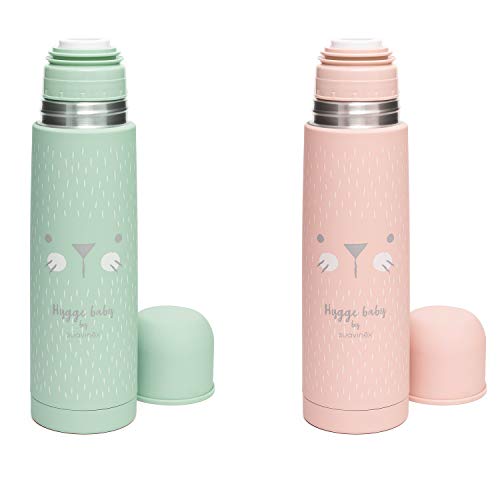 Suavinex - Termo Líquidos Para Bebé. Acero Inoxidable. Cierre Hermético. Bebidas Calientes y Frías, 500ML Color Rosa