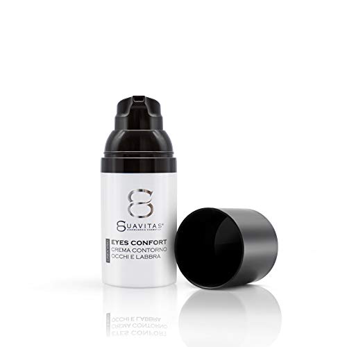 Suavitas Eyes Confort - Crema Contorno de Ojos y Labios Antiarrugas con Ácido Hialurónico, Antiedad, Resultados Inmediatos, Hidratante, Tonificante, Elimina las Arrugas, Reduce las Bolsas - 30 ml