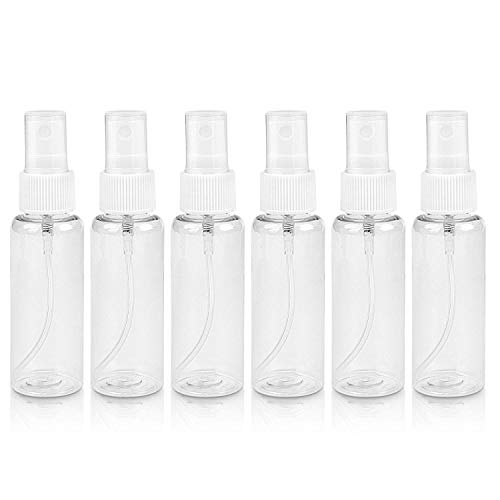 Sub-botellas de cosméticos, Botellas de spray,Botella de Aerosol Vacío Plástico, Transparentes de Pulverizador Viaje Accesorios Transparente Plástico para Maquillaje，Cosmético，Citas 6Pcs/Set