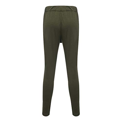 Subfamily Pantalón Deportivo para Hombre con Herramientas de Doble Costura En Color Liso Pantalones Cortos de Cremallera de Doble Capa Pantalones Deportivos de Bolsillo de Trabajo Ejercito Verde XXXL