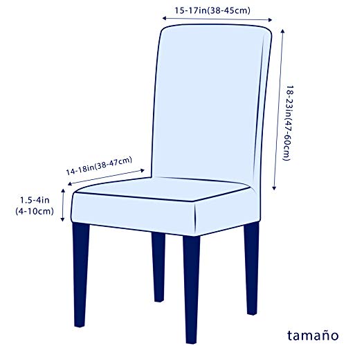 subrtex Funda de Silla Poliéster Elástica Cubierta de Asiento Forro de Silla Doméstico Comedor (Pack de 2, Gris Claro)