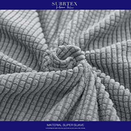 subrtex Funda de Silla Poliéster Elástica Cubierta de Asiento Forro de Silla Doméstico Comedor (Pack de 2, Gris Claro)