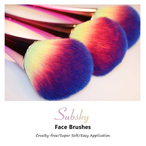 Subsky Brocha de maquillaje,Brochas para Colorete, Pincel de maquillaje profesional corrector en polvo