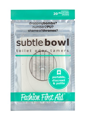 Subtle Bowl: toilet odor tamers stop poop smell, 20 pcs by Fashion First Aid