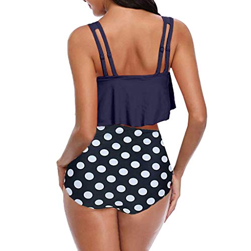 Suces bademode Mujer de dos piezas Plus Size Sexy Backless soporte Dot Bikini Set Bañador para mujer Negro Beachwear Mujer Pantalones Bañador Swimsuit Traje de baño Brasil Swimwear marine XXL