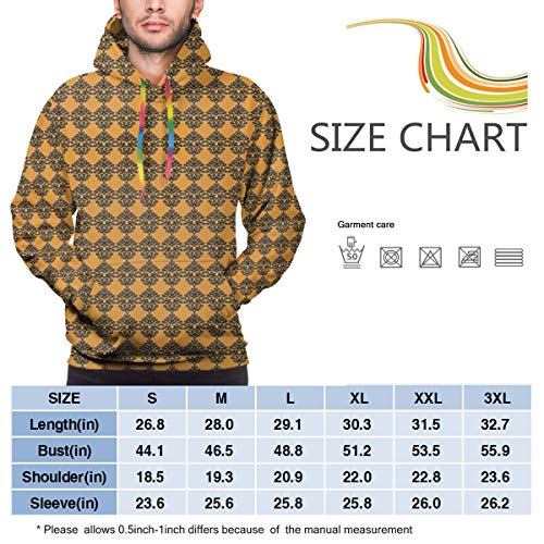 Sudaderas con Capucha para Hombre, Sudadera con Capucha, patrón de Talavera de Oriente Medio, Arte Popular, composición de Estilo Oriental, impresión en 3D, Camisetas Casuales de Manga Larga