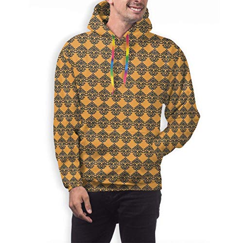 Sudaderas con Capucha para Hombre, Sudadera con Capucha, patrón de Talavera de Oriente Medio, Arte Popular, composición de Estilo Oriental, impresión en 3D, Camisetas Casuales de Manga Larga