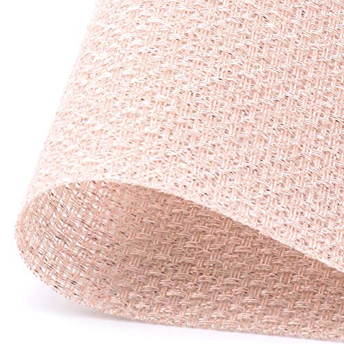 SueH Design Juego de Manteles Individuales de 8 Unidades en PVC 45 * 30 CM Rosa Claro