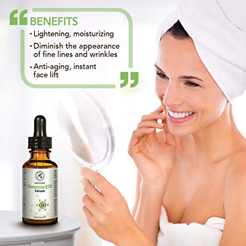 Suero de Coenzima Q10 para Cuidado del Rostro y la Piel 30ml con Coenzima Pura para Todo Ttipo de Piel - Suero Antienvejecimiento - Coenzima Q10
