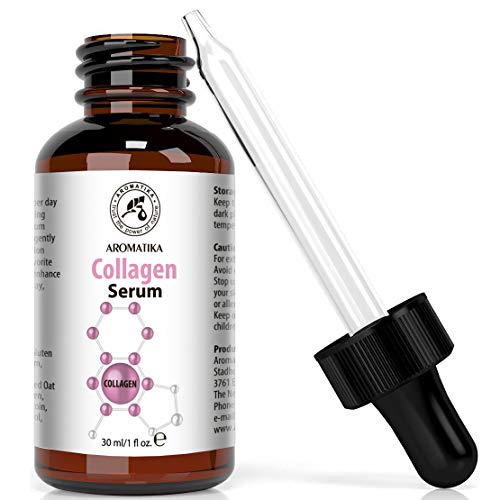 Suero de Colágeno para Cuidado del Rostro y del Cuerpo 30ml en Frasco de Vidrio con Colágeno Puro para Todo Tipo de Piel - Suero Antienvejecimiento - Suero Reforzante con Colágeno