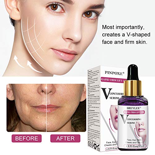Suero facial, Suero Antienvejecimiento, Suero facial en V, Contorno de la barbilla, Suero Antiarrugas, línea en V de elevación de mentón doble, tratamiento reafirmante para rostro y cuello.