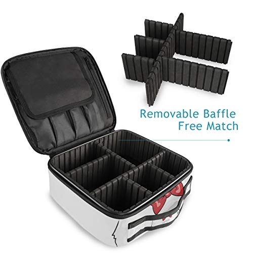 SUGARHE Divertido Conejo con Relojes Disney Cartoon Alice,Neceser Maquillaje,Bolsa Cosméticos Organizador Brochas Maquillaje Estuches Portátil