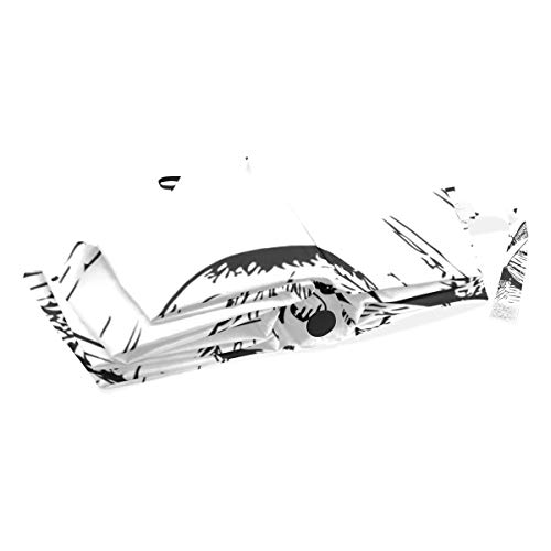 SUHETI Paraguas automático de Apertura/Cierre,Alicia en Blanco y Negro Mirando a través de Las Cortinas Puerta Oculta Aventura,Paraguas pequeño Plegable a Prueba de Viento, Impermeable