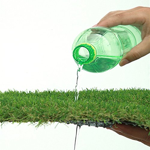 Sumc Césped artificial para jardín, balcón, altura de la fibra 30 mm, césped de plástico, alfombra, verde, 100 x 200 cm