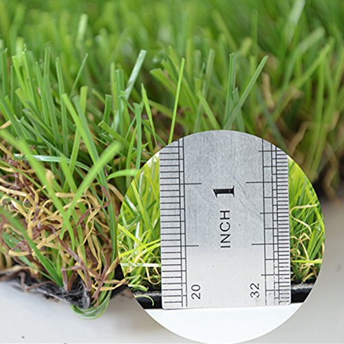 Sumc Césped artificial para jardín, balcón, altura de la fibra 30 mm, césped de plástico, alfombra, verde, 100 x 200 cm