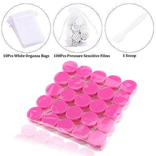 SumDirect 100Pcs 5G Envases cosméticos de plástico, botellas de embalaje de muestra (rosa fuerte)