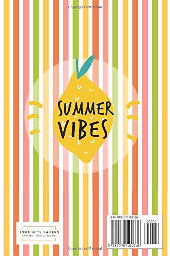 Summer Vibes: Summertime colorful and fun Notebook, Blank Lined Journal.