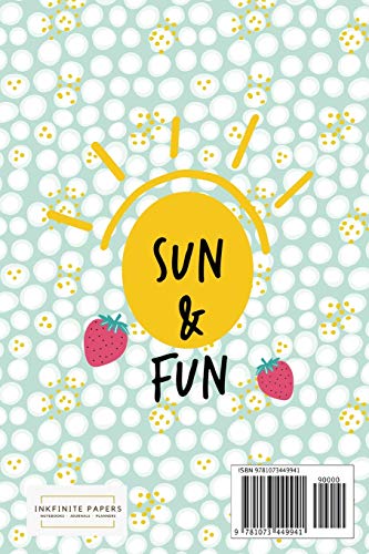 Sun and Fun: Colorful Summer Theme Notebook, 150 blank lined pages for Drawing, Doodling, Sketching or Journaling