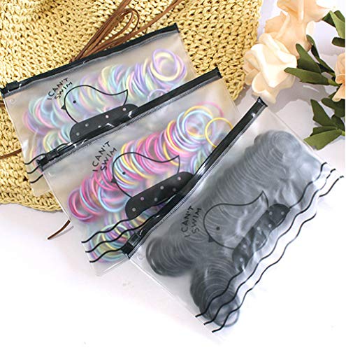 SUNFUA 200 Piezas Elástico Pelo Gomas Sin Metal Gomas de Pelo Niña (Multicolor)