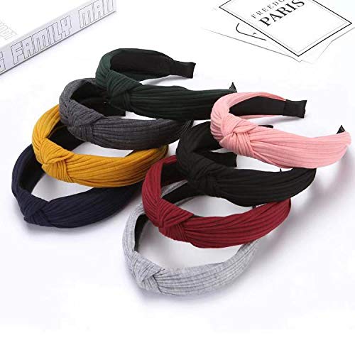 SUNPAT 10Pcs de Pelo Anchas Diadema de Nudo Bandas de Pelo Para la Cabeza Turbantes para Mujer Diadema Para Mujer Chica Niña Accesorio de Pelo 10 Colores Variados