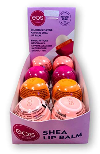 Super Gift Bundle 8X Eos Bálsamo Labial Coco/Wildberry/Dulche de Leche/Miel Orgánica