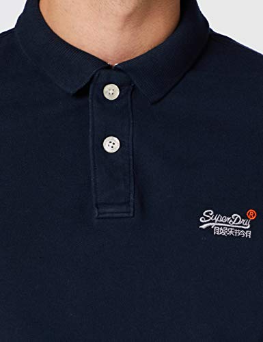 Superdry Classic Pique S/S Polo, Azul (Eclipse Navy 98T), M para Hombre