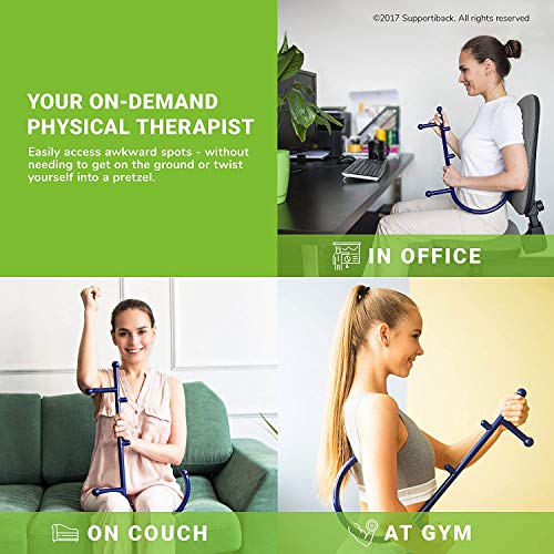 Supportiback ® Auto-Masajeador Ortopédico para Nudos Musculares Patentado, para Alivio Inmediato del Dolor de Espalda y Tensión Muscular