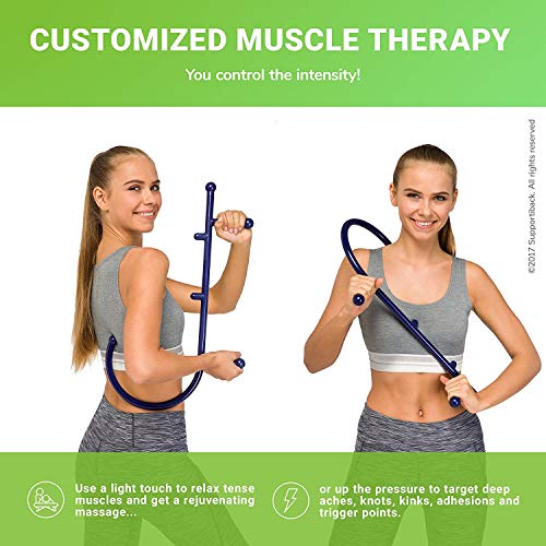 Supportiback ® Auto-Masajeador Ortopédico para Nudos Musculares Patentado, para Alivio Inmediato del Dolor de Espalda y Tensión Muscular