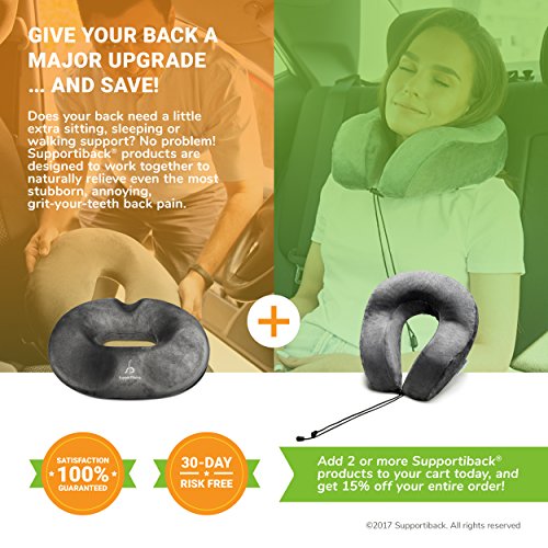 Supportiback Cojín Circular para Sentarse | Alivio para Las hemorroides, la próstata, Dolores Postparto, Operaciones o úlceras
