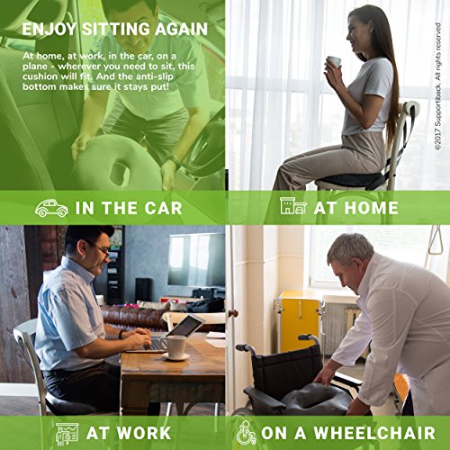 Supportiback Cojín Circular para Sentarse | Alivio para Las hemorroides, la próstata, Dolores Postparto, Operaciones o úlceras