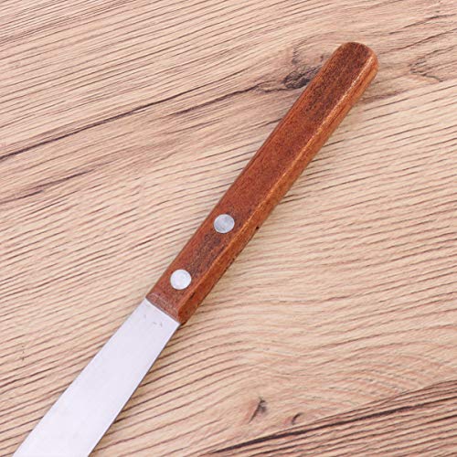 SUPVOX 1 Cuchillo de Mezcla de Yeso Acero Inoxidable Espátula para Yeso Mango de madera para Dentista Hospitalario