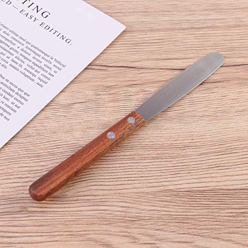 SUPVOX 1 Cuchillo de Mezcla de Yeso Acero Inoxidable Espátula para Yeso Mango de madera para Dentista Hospitalario