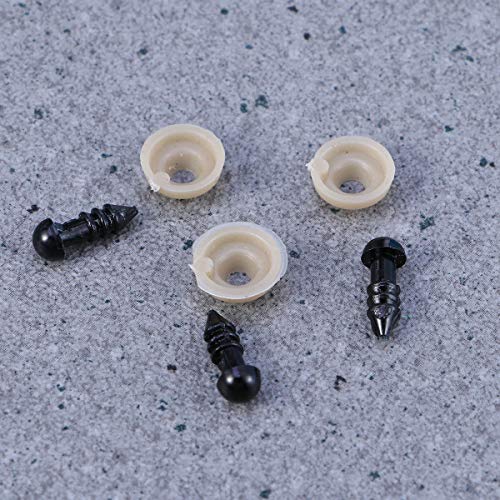 Supvox 100pcs ojos de seguridad con arandelas 5 mm para hacer muñecas juguetes blandos oso muñeca muñecos de peluche marionetas