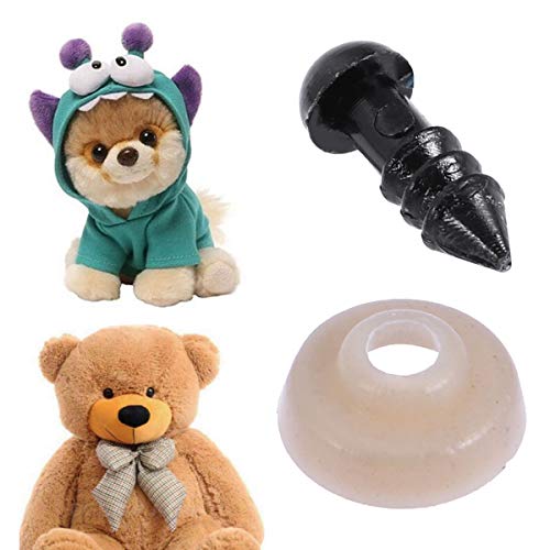 Supvox 100pcs ojos de seguridad con arandelas 5 mm para hacer muñecas juguetes blandos oso muñeca muñecos de peluche marionetas