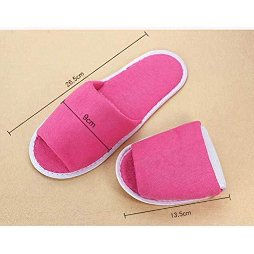 SUPVOX 4 Pares de toboganes Desechables Zapatillas Femeninas Suaves portátiles Plegables para el baño de Viaje del Hotel (Rosado)