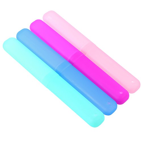 SUPVOX 4 unids caja de cepillo de dientes caja de viaje cepillo de dientes de viaje contenedor de almacenamiento portátil (color mezclado)