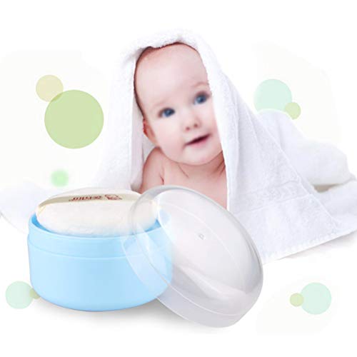 SUPVOX Bebé Suave del bebé Polvo de Talco Caja del Soplo de Polvo de contenedores Caso para Bebé para hogar y Viaje 2 Piezas