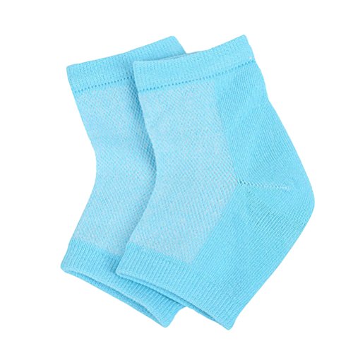 SUPVOX Calcetines de tacón agrietado hidratantes tratar los talones secos Gel de alivio de dolor rápido Almohadillas de protector de tacón (azul)