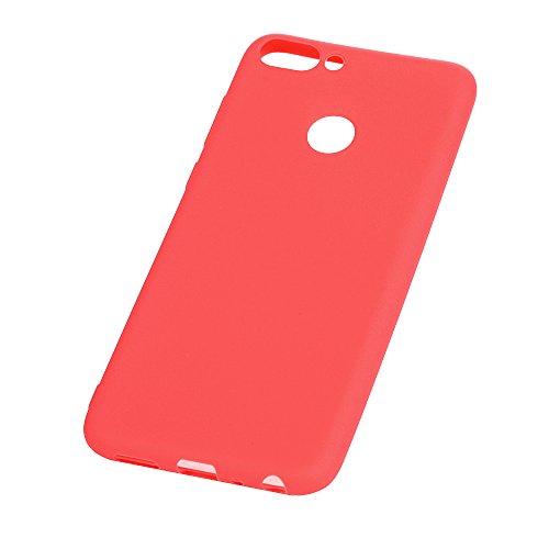 SUPWALL 3 Unidades Funda Silicona para Huawei P Smart, Flexible Cascara Ultrafina Suave, Case Anti-Rasguño y Resistente Huellas, Premium Gel TPU Cover Goma - Rosa + Rojo + Verde Menta