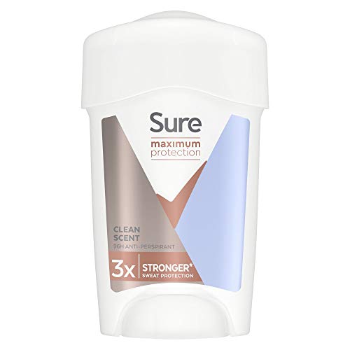Sure Women Maximum Protection Clean Scent AntiPerspirant Deodorant Cream 45ml Pack of 3