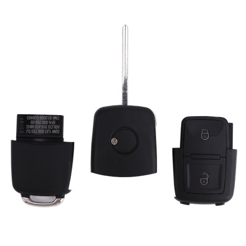 Surepromise Carcasa Llave 2 Botón para VW Volkswagen BORA BEETLE GOLF POLO PASSAT SKODA