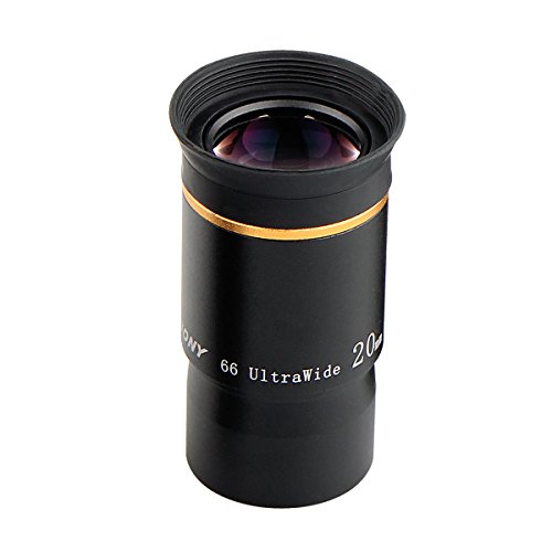 Svbony Ocular 1.25" Telescopio Ocular 20mm FMC Ocular 66 Grados FOV Ultra Gran Angular Telescopio Accesorios Ocular para Telescopios (20mm)