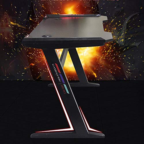 SVHK Juegos de Ordenador Escritorio Escritorio con el Titular de la Copa del Auricular del Gancho, ergonómico Gaming PC de la Tabla del Juego de Mesa for Mesa de Oficina en casa