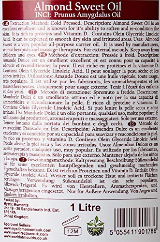 Sweet Almond Carrier Oil - 1 Litre - 100% Pure