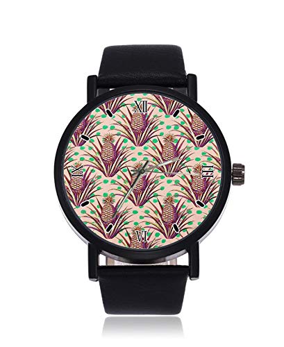 Sweet and Fragrant Pineapple - Reloj de Pulsera Ultrafino para Hombre y Mujer, Estilo Casual, de Cuarzo, Impermeable, Unisex