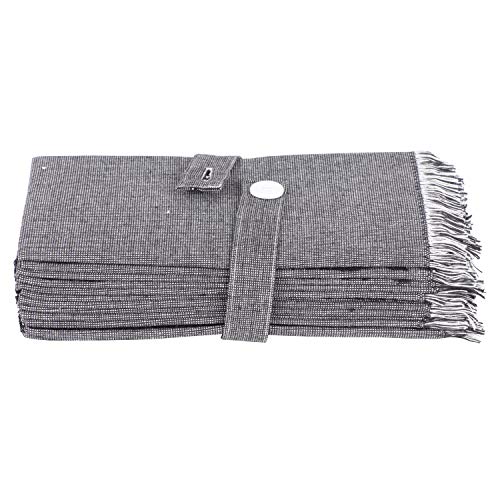 Sweet Needle - Juego de 12 agujas de tejer con flecos, color negro