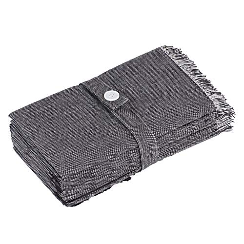 Sweet Needle - Juego de 12 agujas de tejer con flecos, color negro