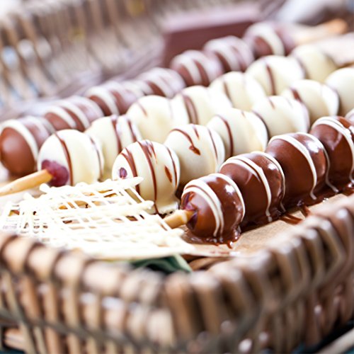 Sweet Wishes Chocolate belga para fondue. 900 gr. Mix de chocolate con leche, negro y blanco para fuentes de chocolate. 10 sobres embalados individualmente.